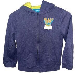 Lightning Bug Blue Hooded Jetpack Sweatshirt -‎ Kids Size 7